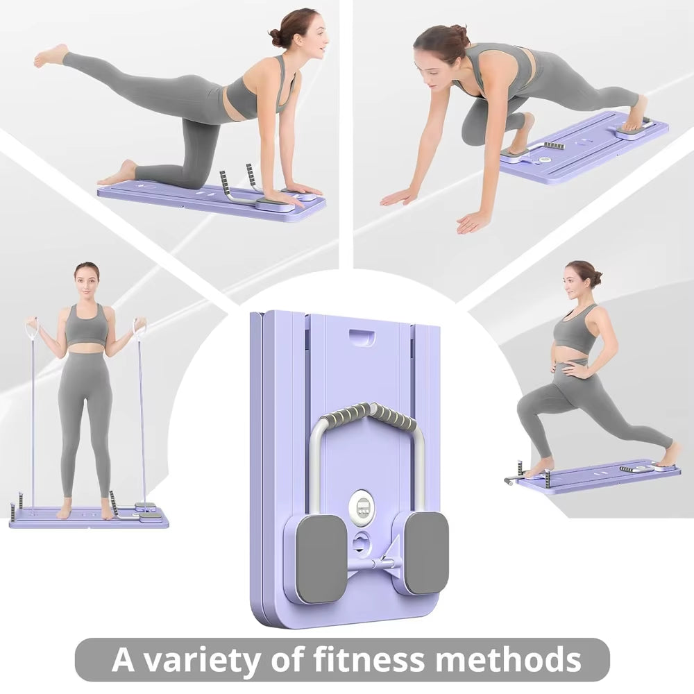 Spain in Stock Durable Eco-Friendly Portable Foldable Reformer Pilates Board Multifunction Full Body Workout Easy Storage